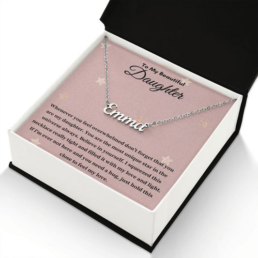 To My Daughter Custom Name Necklace