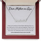 Dear Mother In Law Second Mom Custom Name Necklace