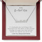 To My Beautiful Wife How Special You Are Custom Name Necklace With Message Card