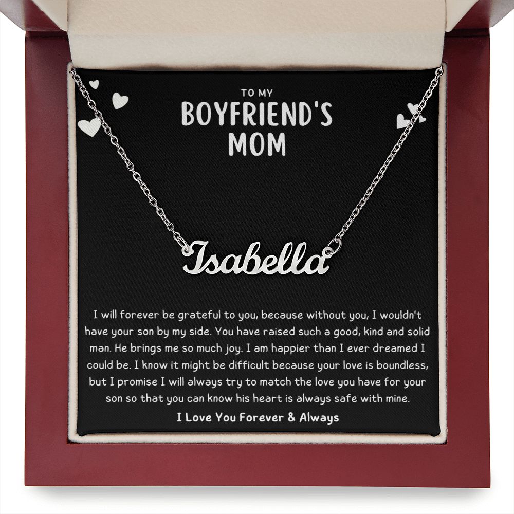 To My Boyfriends Mom Custom Name Necklace