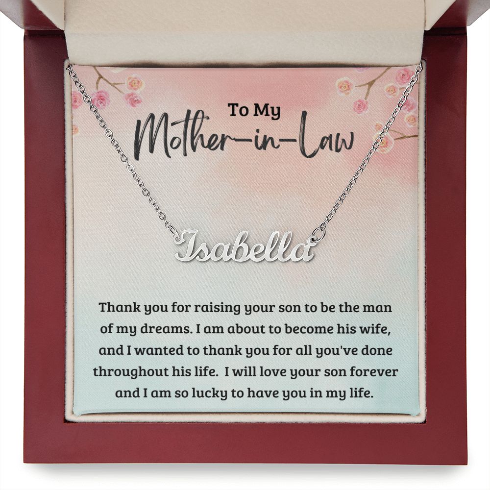 To My Mother In Law Forever Custom Name Necklace