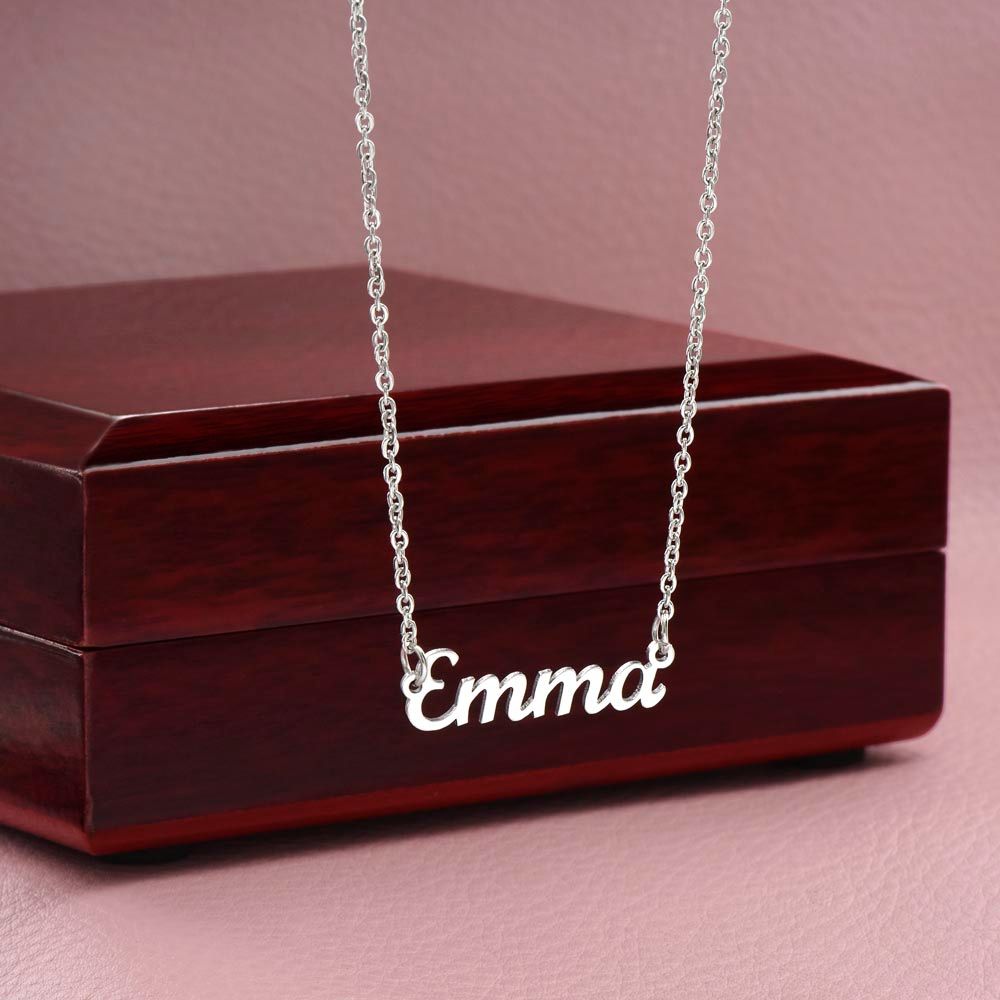 To A Special Woman On Her 50th Birthday Custom Name Necklace