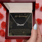 Happy 50th Birthday Loved And Adored Custom Name Necklace