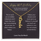 Happy 40th Birthday - Follow Your Dreams Vertical Name Necklace