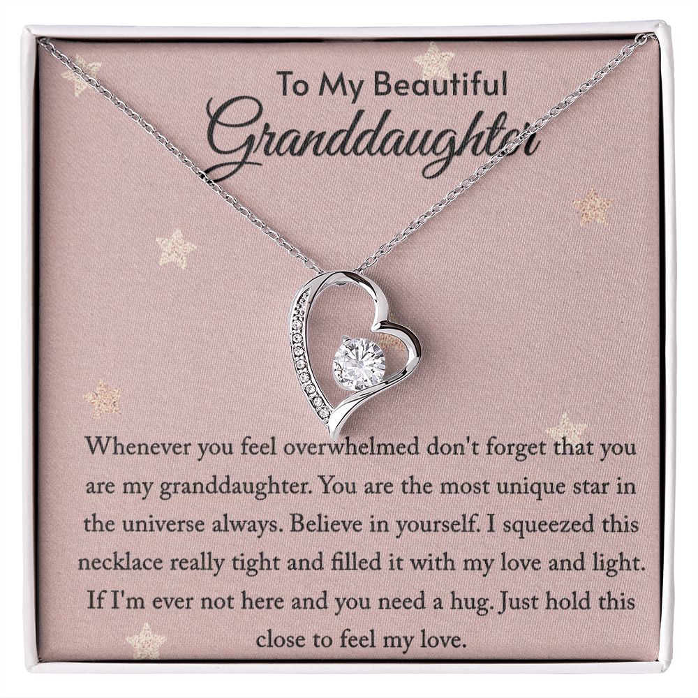 Granddaughter Necklace - Whenever You Feel Overwhelmed - Forever Love