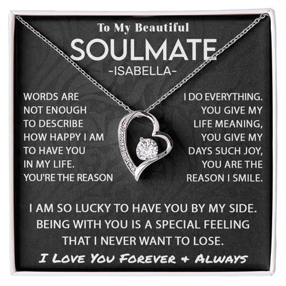 To My Beautiful Soulmate - So Lucky Forever Love Necklace