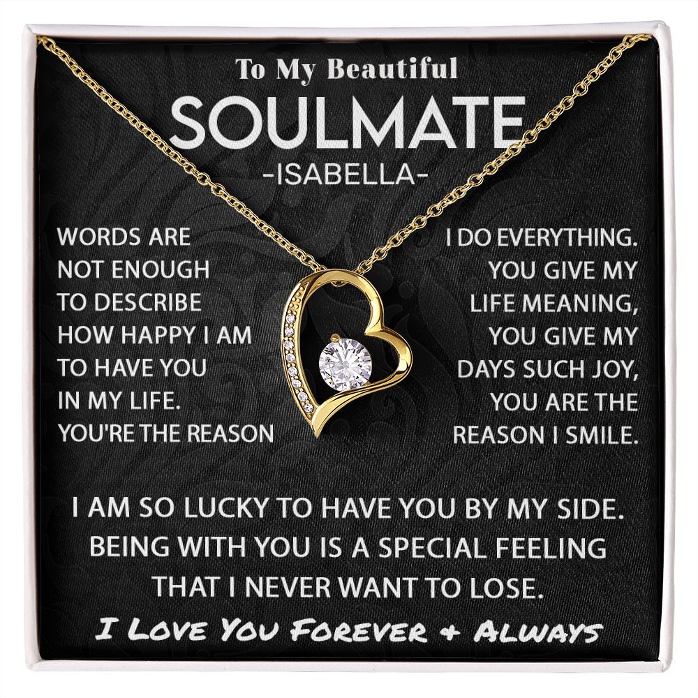 To My Beautiful Soulmate - So Lucky Forever Love Necklace